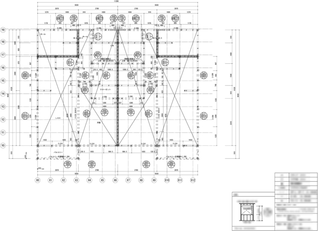 １階縦枠割付図